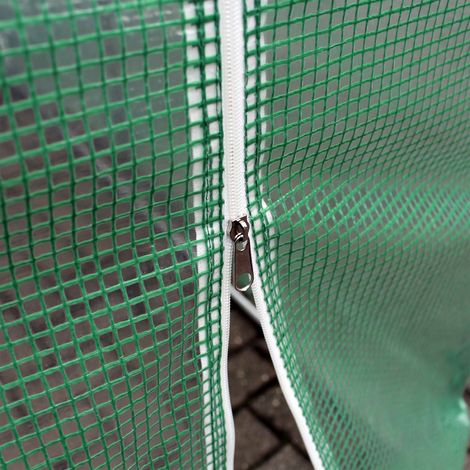 Wiltec Serra tunnel piccola 300x200x200 cm, con telo in PE 120 g/m², cerniera e finestre, per coltivazione
