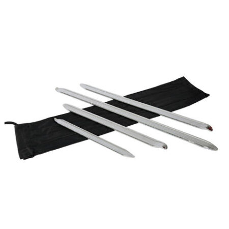Set smontagomme 4 pz. Smontapneumatici 300-600 mm Con leve di montaggio in acciaio cromato