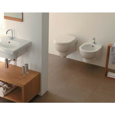Water M2 sospeso cm. 50x35 bianco lucido di Ceramica Galassia