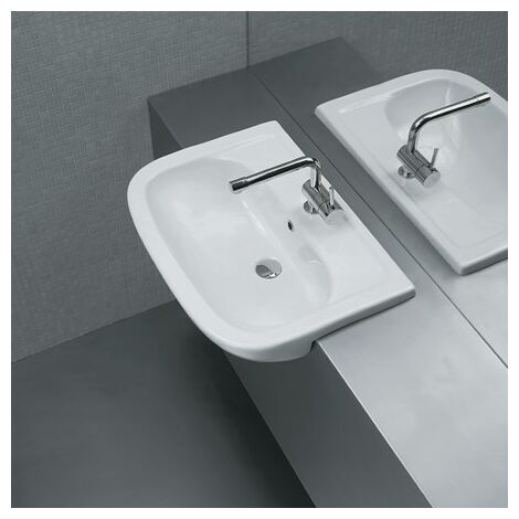 Lavabo Nemi semincasso cm. 66x48 in ceramica di Ceramica Galassia