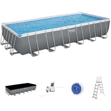 Piscina fuoriterra rettangolare 732x366x132cm con pompa a sabbia Bestway 56475