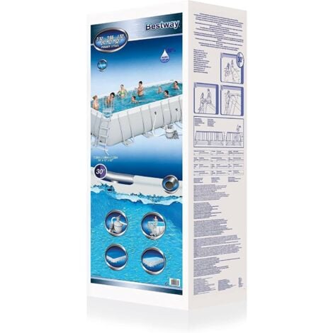 Piscina fuoriterra rettangolare 732x366x132cm con pompa a sabbia Bestway 56475