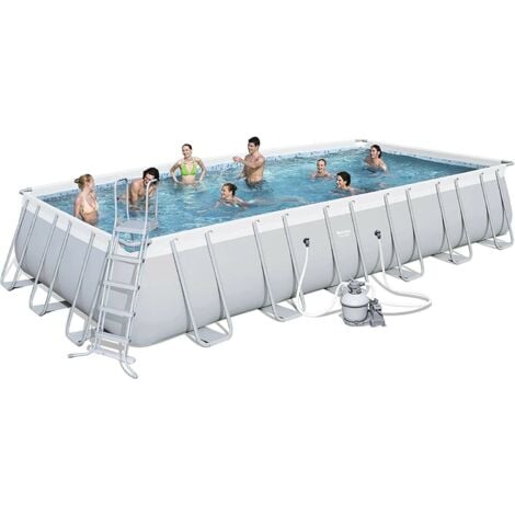 Piscina fuoriterra rettangolare 732x366x132cm con pompa a sabbia Bestway 56475