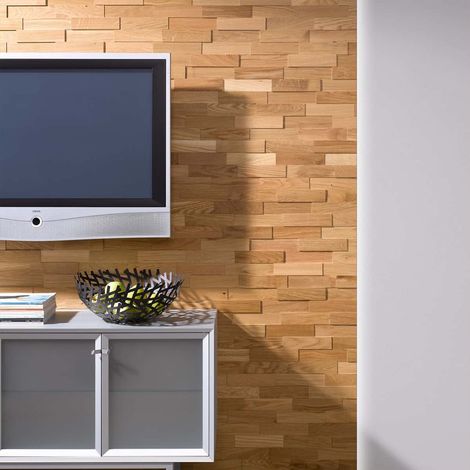 Rivestimiento Murale Di Legno Rovere Oliato Pannelli in Legno 200mm  1m²
