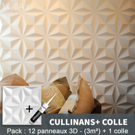 Pannelli Decorativi 3D Cullinans Pannello a parete 3m² + Colla WallArt