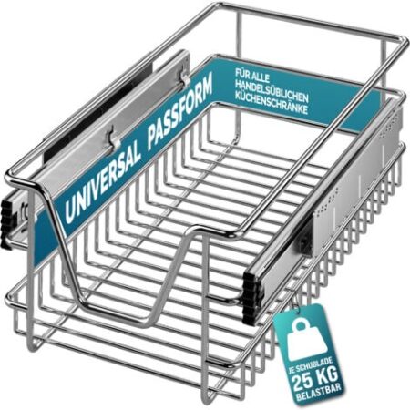 CASARIA® Cestello Estraibile Sottolavello Cassetto Telescopico Metallo Guide Scorrevoli 30cm / 40cm / 50cm / 60cm 30cm Wide cabinets (en)