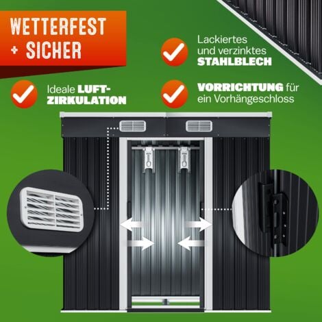 GARDEBRUK® Capanno da Giardino L 2m² Fondamenta 200x125x185cm