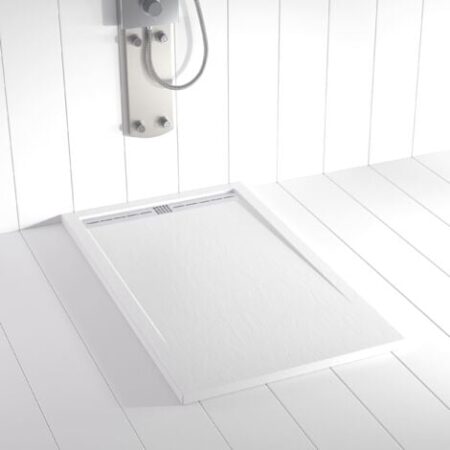 Piatto doccia in Resina FLOW Sabbia ANTISCIVOLO  - 80x90 cm - Griglia + Valvola GRATIS
