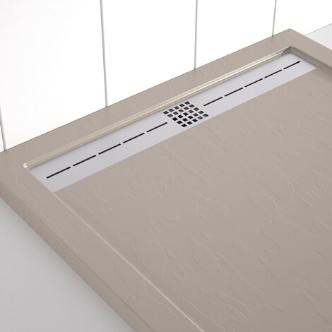 Piatto doccia in Resina FLOW Sabbia ANTISCIVOLO  - 80x90 cm - Griglia + Valvola GRATIS