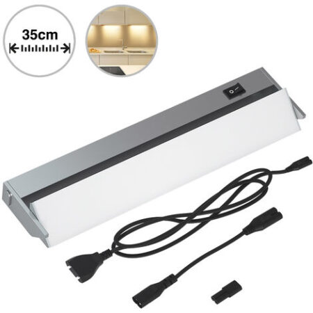 Lampada Luce Sottopensile 35cm Mobili Cucina Armadio Barra 30 LED in Alluminio