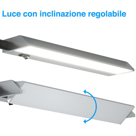 Lampada Luce Sottopensile 35cm Mobili Cucina Armadio Barra 30 LED in Alluminio