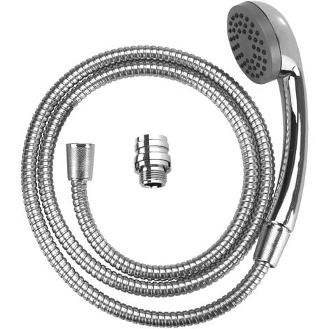 WENKO Doccetta per lavabo, rubinetto doccetta, L150 cm, adattatore easy clip incluso, acciaio, 170x3,5x6,5 cm, cromato