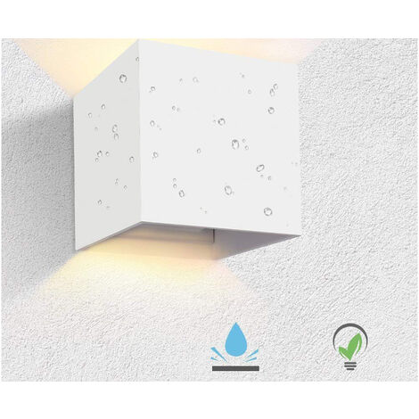 Applique Lampada Led Parete 10w Quadrato Luce Calda Orientabile Bianco Effetti