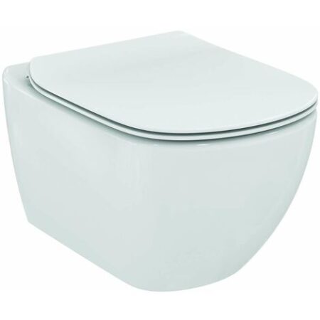 Ideal Standard Tesi - WC sospeso con copriwater SoftClose, AquaBlade, bianco T354601
