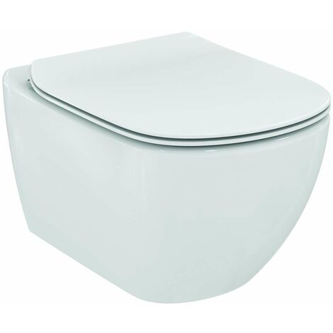 Ideal Standard Tesi - WC sospeso con copriwater SoftClose, AquaBlade, bianco T354601