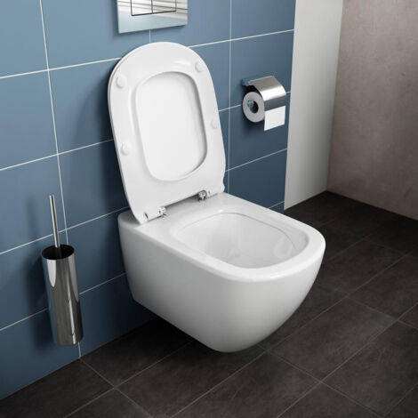 Ideal Standard Tesi - WC sospeso con copriwater SoftClose, AquaBlade, bianco T354601