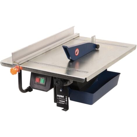 FERM Tagliapiastrelle 900W-200mm raffreddamento ad acqua. Incl. 1x lama diamantata, vassoio, guida parallela, chiave, occhiali e tappi