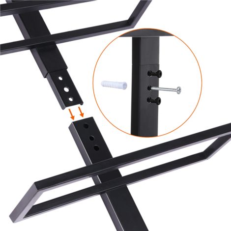Yaheetech Portabottiglie Vino da Parete 126 cm Scaffale Metallo Vino Porta 10 Bottiglie Mobile Portabottiglie Nero