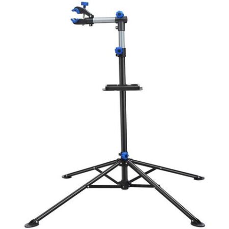 Yaheetech Cavalletto per Manutenzione Bici Pieghevole Supporto Riparazione Bici Universale Staffa con Bastone Ferma Manubrio Regolabile Altezza 108-190 cm Carico Massimo 30 kg