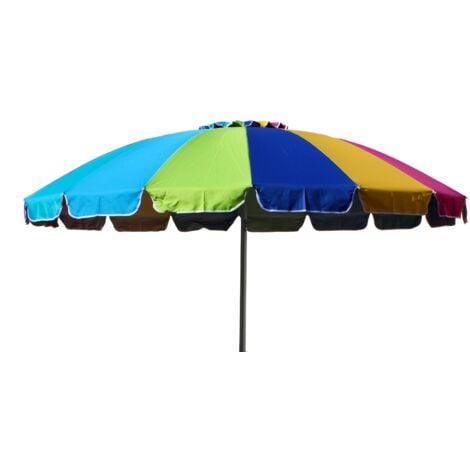 Ombrellone Arcobaleno Spiaggia Bar Lido 240 cm tessuto poliestere 43952