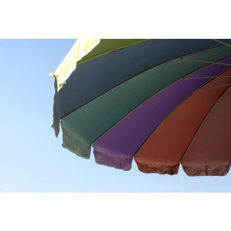 Ombrellone Arcobaleno Spiaggia Bar Lido 240 cm tessuto poliestere 43952