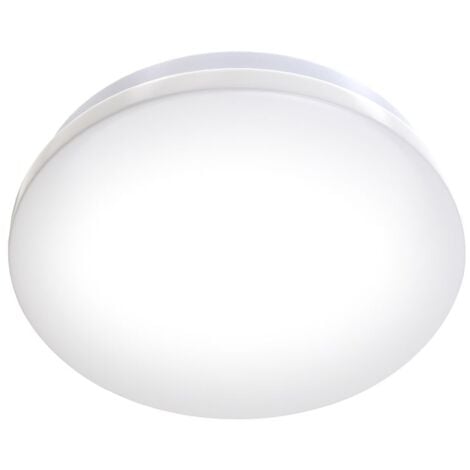 B.K.Licht Plafoniera LED, lampada da soffitto o parete per bagno, luce bianca naturale 4000K, LED integrati 12W, 1200Lm, Ø29cm, resistente agli schizzi d’acqua IP44, plafoniera moderna, plastica 230V