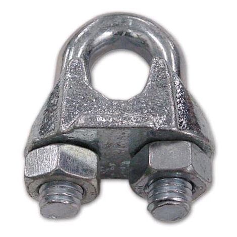 Morsetto A Cavallotto Zincato Filetto 8 mm    interno 5/16 Conf. 50 pz
