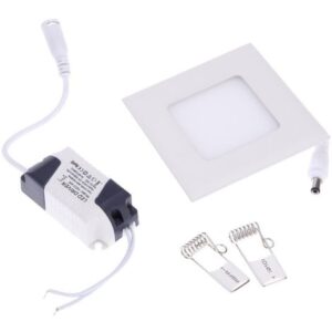 Faretto Led 3 Watt Pannello Incasso quadrato 180LM Luce naturale 4000k