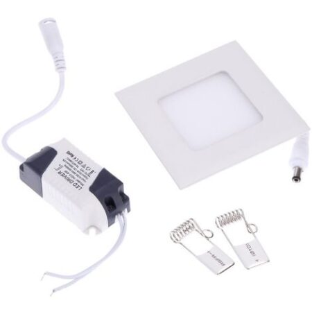 Faretto Led 3 Watt Pannello Incasso quadrato 180LM Luce naturale 4000k