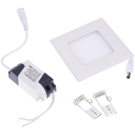 Faretto Led 3 Watt Pannello Incasso quadrato 180LM Luce naturale 4000k