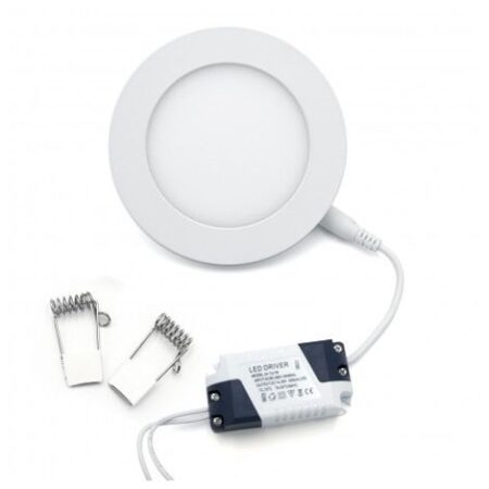 Faretto Led 6 Watt Pannello Incasso rotondo 450LM Luce calda 3200k