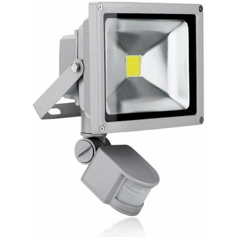 Faro LED 50W Faretto Slim Con Sensore Movimento Pir Crepuscolare ip65