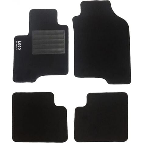 LUPEX SHOP - Tappetini auto compatibili per Panda del 2003, in moquette nera, anteriori e posteriori