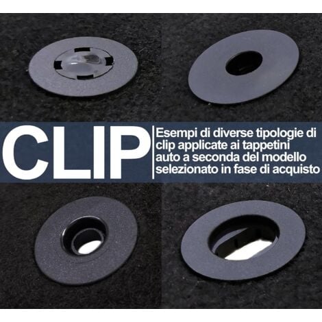 LUPEX SHOP - Tappetini auto compatibili per Panda del 2003, in moquette nera, anteriori e posteriori