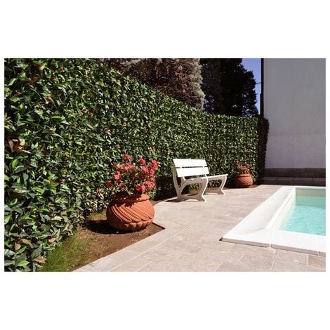 Siepe sintetica artificiale PHOTINIA foglia ZIGRINATA m 1x1
