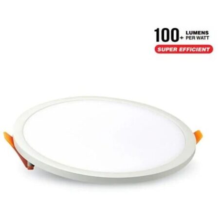 pannello luminoso led debordante tondo bianco freddo 22 watt F