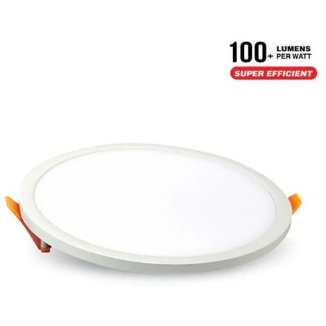 pannello luminoso led debordante tondo bianco freddo 22 watt F