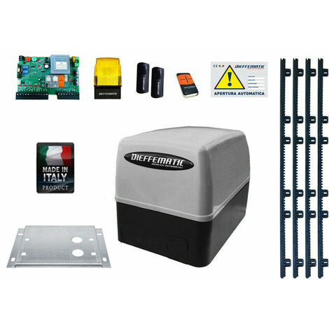 Kit Cancello Scorrevole 230v 400kg Automazione Automatismo + 4 Mt Cremagliera