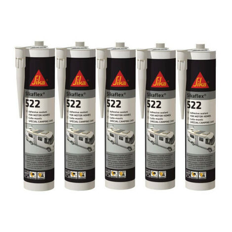 SIKA Sikaflex 522 Caravan - Bianco - 300ml - Set di 5 adesivi per stucco Sikaflex SIKA Sikaflex 522 Caravan - Bianco - 3