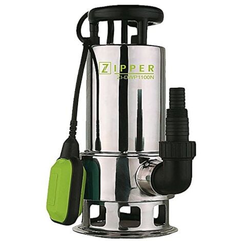 Elettropompa pompa sommersa x acque sporche 1100w inox Zipper zi-dwp1100n