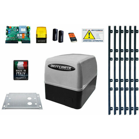 Kit Cancello Scorrevole 230v 400kg Automazione Automatismo + 6 Mt Cremagliera