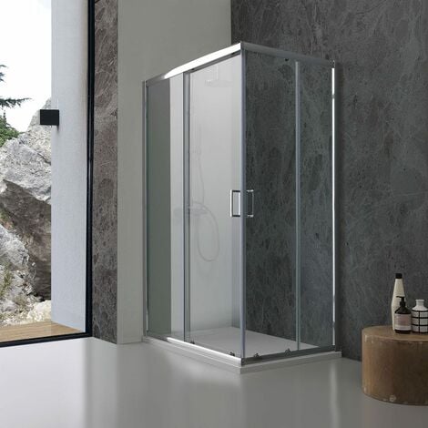 Box Doccia 70X90 Cm Angolare Cristallo Trasparente  Giada