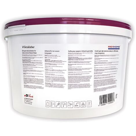 Colla pronta PROFHOME adesivo a disperpersione per TNT verniciabile per non tessuti e fibre di vetro 16 kg per max. 105 m2
