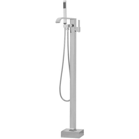 Miscelatore Monocomando Argento Cromato per Vasca Freestanding Moderno Niagara