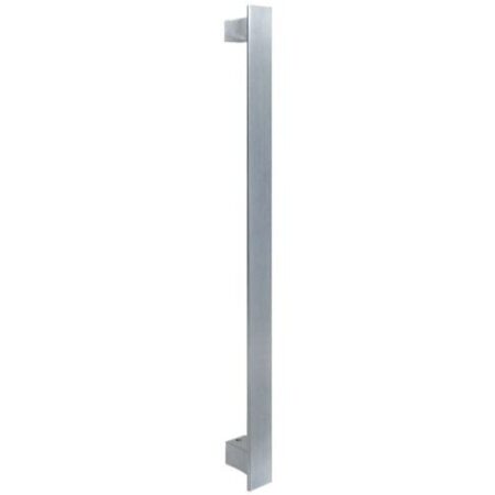 Maniglione Cromato Satinato Piatto per Porta Esterna Blindata Verticale 50cm