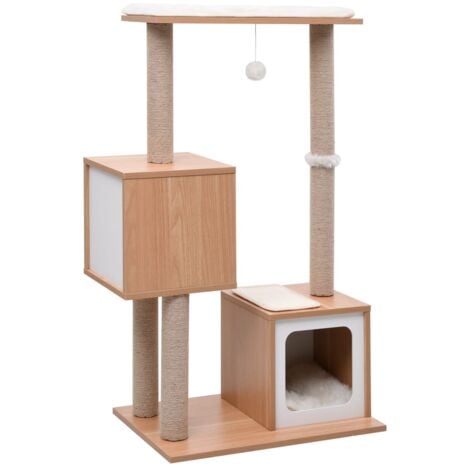 Albero per Gatti con Tappeto Tiragraffi in Sisal 104 cm vidaXL