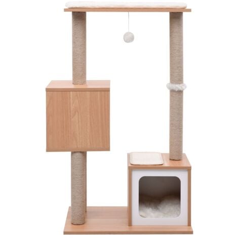Albero per Gatti con Tappeto Tiragraffi in Sisal 104 cm vidaXL
