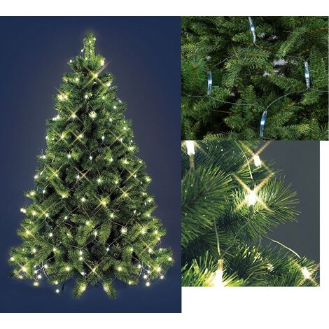 MANTELLO RETE LUCI ALBERO DI NATALE 1.8MT 192 LED BIANCO FREDDO CALDO MULTICOLOR - Multicolor - Colore: Multicolor