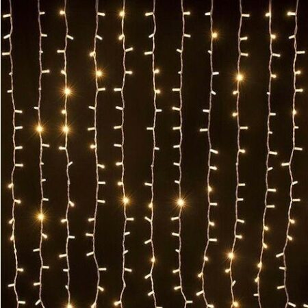 TENDA LUMINOSA BIANCO CALDO A LED NATALE NATALIZIA PER ESTERNO E INTERNO 10MT 1.20MT 640 LED