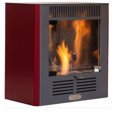 stufa a bioetanolo tecno air system "mini ruby" bordeaux 2,3 kw